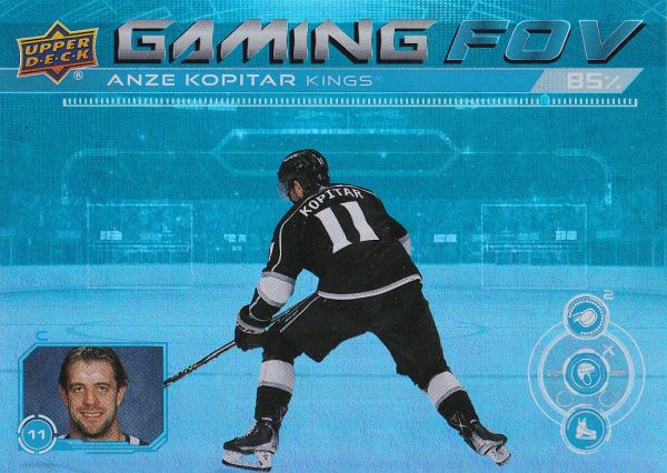 insert karta ANZE KOPITAR 24-25 UD Ser. 1 Gaming FOV Blue číslo GFOV-22